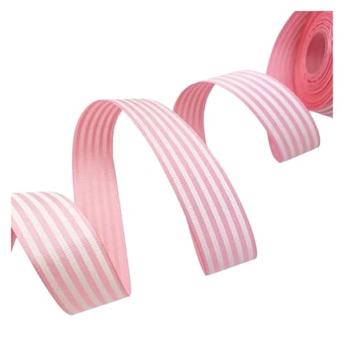 Farbband 3/5 Stück (20 Yards/Lot) (25 mm) bedrucktes Band, Wickeldekoration, Bänder, Dekoration, Hochzeit, Versorgung FüR Die Dekoration(Pink,5pcs) von QAZWZG