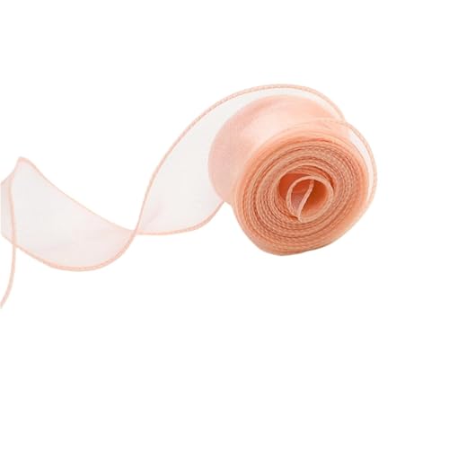 Farbband 3/5 Stück 10 Yards/Rolle Bänder Chiffon Seidenband Organza Satin for Bastelarbeiten Verpackung Dekoration Hochzeitssträuße Kranz Nähzubehör FüR Die Dekoration(Champagne,3pcs) von QAZWZG