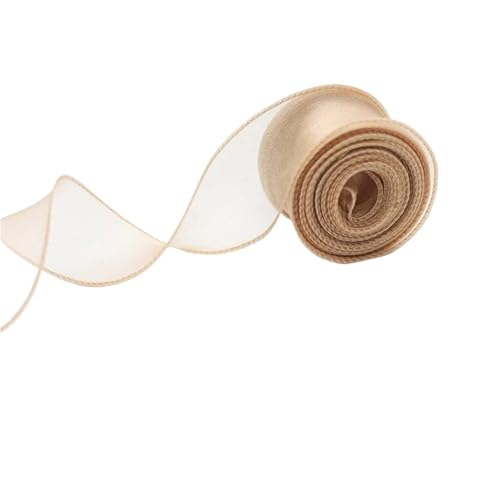 Farbband 3/5 Stück 10 Yards/Rolle Bänder Chiffon Seidenband Organza Satin for Bastelarbeiten Verpackung Dekoration Hochzeitssträuße Kranz Nähzubehör FüR Die Dekoration(Gold,4pcs) von QAZWZG