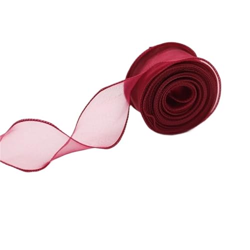 Farbband 3/5 Stück 10 Yards/Rolle Bänder Chiffon Seidenband Organza Satin for Bastelarbeiten Verpackung Dekoration Hochzeitssträuße Kranz Nähzubehör FüR Die Dekoration(Pink,3pcs) von QAZWZG
