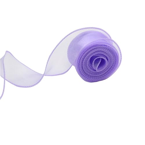 Farbband 3/5 Stück 10 Yards/Rolle Bänder Chiffon Seidenband Organza Satin for Bastelarbeiten Verpackung Dekoration Hochzeitssträuße Kranz Nähzubehör FüR Die Dekoration(Purple,3pcs) von QAZWZG