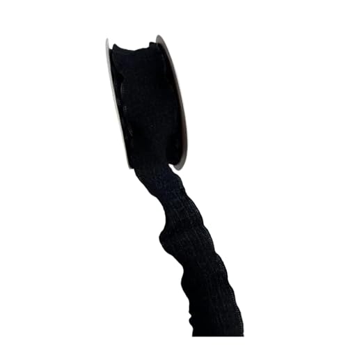 Farbband 3/5 Stück 10 Yards Bänder Wellenkante Plissee Chiffonband Verpackungsmaterial Hochzeit Geburtstag Party Blume DIY Dekor FüR Die Dekoration(Black,3pcs) von QAZWZG