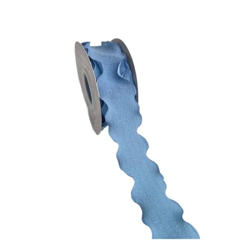 Farbband 3/5 Stück 10 Yards Bänder Wellenkante Plissee Chiffonband Verpackungsmaterial Hochzeit Geburtstag Party Blume DIY Dekor FüR Die Dekoration(Blue,5pcs) von QAZWZG