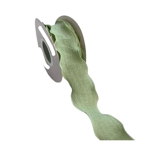 Farbband 3/5 Stück 10 Yards Bänder Wellenkante Plissee Chiffonband Verpackungsmaterial Hochzeit Geburtstag Party Blume DIY Dekor FüR Die Dekoration(Green,5pcs) von QAZWZG