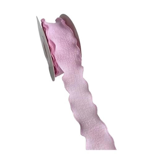 Farbband 3/5 Stück 10 Yards Bänder Wellenkante Plissee Chiffonband Verpackungsmaterial Hochzeit Geburtstag Party Blume DIY Dekor FüR Die Dekoration(Pink,3pcs) von QAZWZG