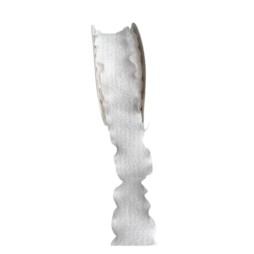 Farbband 3/5 Stück 10 Yards Bänder Wellenkante Plissee Chiffonband Verpackungsmaterial Hochzeit Geburtstag Party Blume DIY Dekor FüR Die Dekoration(White,3pcs) von QAZWZG
