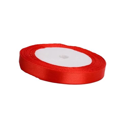 Farbband 3/5 Stück 22 Meter/Rolle rote Seidensatinbänder for Hochzeit, Geburtstag, Party, dekorative Satinbänder FüR Die Dekoration(5pcs,12mm) von QAZWZG