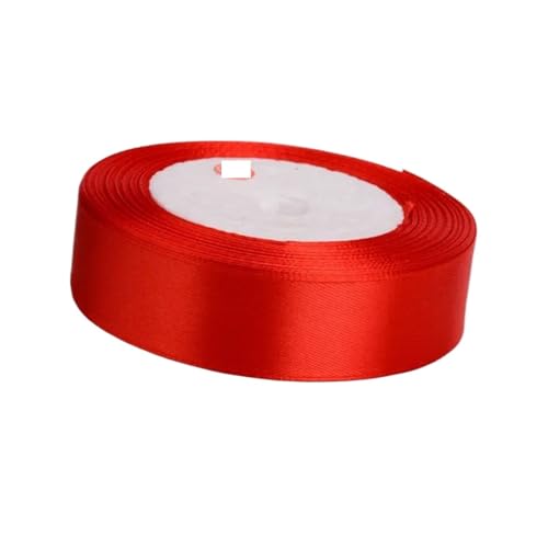 Farbband 3/5 Stück 22 Meter/Rolle rote Seidensatinbänder for Hochzeit, Geburtstag, Party, dekorative Satinbänder FüR Die Dekoration(5pcs,25mm) von QAZWZG