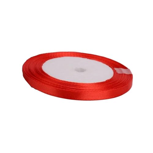 Farbband 3/5 Stück 22 Meter/Rolle rote Seidensatinbänder for Hochzeit, Geburtstag, Party, dekorative Satinbänder FüR Die Dekoration(5pcs,6mm) von QAZWZG