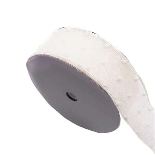 Farbband 3/5 Stück 5 Yard 40 mm Punktband handgemachte Spitze Handwerk Box Band Hochzeit Geburtstag Party DIY Dekoration Lieferungen FüR Die Dekoration(Beige,5pcs) von QAZWZG