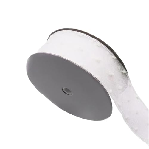 Farbband 3/5 Stück 5 Yard 40 mm Punktband handgemachte Spitze Handwerk Box Band Hochzeit Geburtstag Party DIY Dekoration Lieferungen FüR Die Dekoration(White,3pcs) von QAZWZG