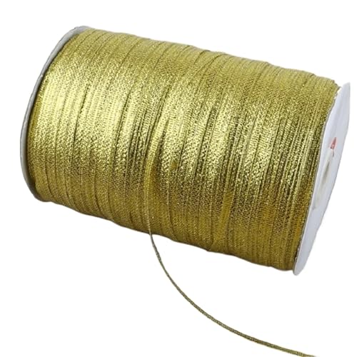Farbband 3/5PCS 3,0 MM * 18M Nähen Paspeln Stoff Bänder Handwerk Band Bänder for Dekorieren Band pakete Dekorative Verpackung Klebeband FüR Die Dekoration(Gold A,5pcs) von QAZWZG