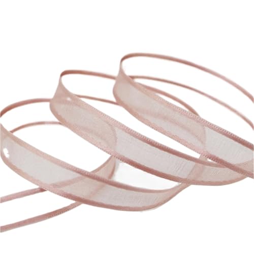 Farbband 3 Stück (50 Yards/Rolle) (10 mm) Breitseitenbänder, Verpackungsdekoration, handgefertigtes Band FüR Die Dekoration(Pink) von QAZWZG