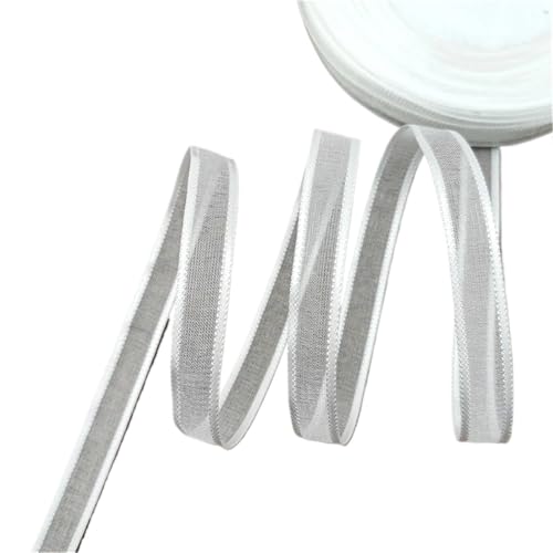 Farbband 3 Stück (50 Yards/Rolle) (10 mm) Breitseitenbänder, Verpackungsdekoration, handgefertigtes Band FüR Die Dekoration(White) von QAZWZG