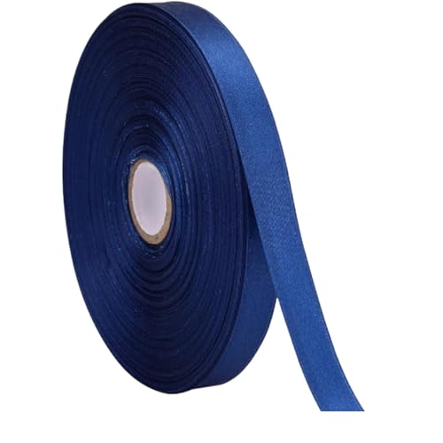 Farbband 3 Stück 12 mm Satinband 50 Yards Bänder Partybänder Kranz Hochzeit Haarschmuck Dekoration Schleifen Geschenkverpackung FüR Die Dekoration(Deep blue) von QAZWZG