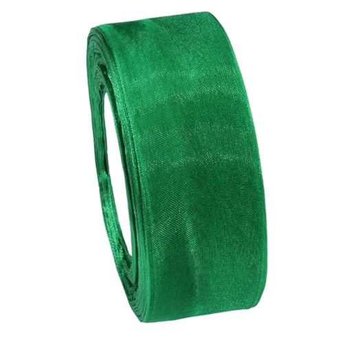 Farbband 3 Stück 50 Yards transparentes Chiffonband Spitzenstoff DIY Basteln Hochzeitsdekoration Verpackung FüR Die Dekoration(Green B,15mm) von QAZWZG