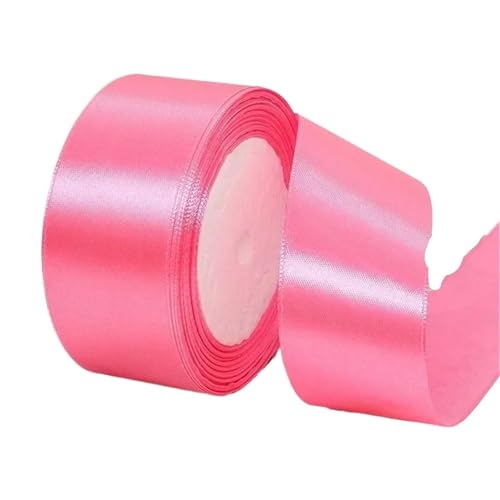 Farbband 4 Stück 6/10/15/20/25/40/50 mm 25 Yards/Rolle Satinbänder for Hochzeit, Party, Dekoration, handgefertigte Schleife, Handwerk, Kartenbänder FüR Die Dekoration(Pink,40mm) von QAZWZG