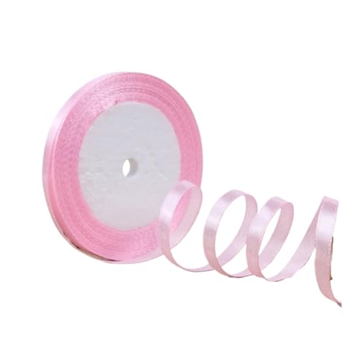 Farbband 4 Stück rosa Satinbänder Seidensatinbänder Bastelmaterial Valentinstag Rosenbänder FüR Die Dekoration(6mm Wide) von QAZWZG