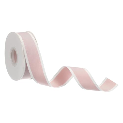 Farbband Band, 9,8 Yards x 25/38 mm, Bonbonband, Rolle, Stoff, Weihnachtsband for Verpacken, Heimdekoration, Blumendekoration FüR Die Dekoration(Pink,9.8 Yards x 38mm) von QAZWZG