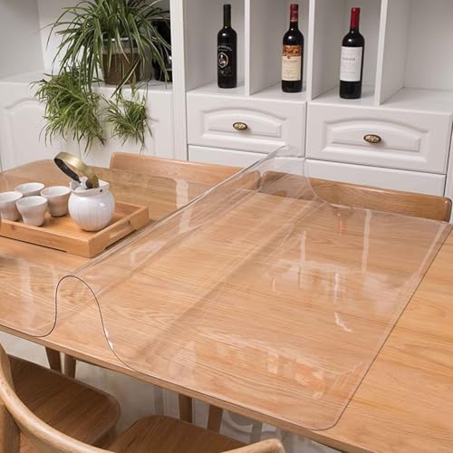 2 mm dicker, transparenter Tischdeckenschutz, 81,3 x 81,3 cm, transparenter Tischschutz, Kunststoff-Tischdecke, Tischplattenschutz, PVC-Tischunterlage für Couchtisch, Arbeitsplatte, Schreibtisc 2 mm dicker, transparenter Tischdeckenschutz, 81,3 x 81,3 cm, transparenter Tischschutz, Kunststoff-Tischdecke, Tischplattenschutz, PVC-Tischunterlage für Couchtisch, Arbeitsplatte, Schreibtisc von QAZXDRFG