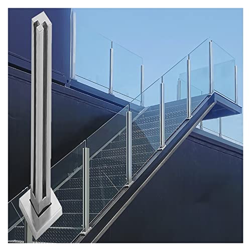 QAZXDRFG Gewerblicher Glasgeländerpfosten - Mittel-/End-/Eckpfosten, Klemmen für Dachboden-/Balkon-/Treppenzaunpaneele, Glasbalustersystem für Terrassen/Veranden, für 10–12 mm Dickes Glas QAZXDRFG Gewerblicher Glasgeländerpfosten - Mittel-/End-/Eckpfosten, Klemmen für Dachboden-/Balkon-/Treppenzaunpaneele, Glasbalustersystem für Terrassen/Veranden, für 10–12 mm Dickes Glas von QAZXDRFG