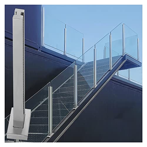 QAZXDRFG Gewerblicher Glasgeländerpfosten - Mittel-/End-/Eckpfosten, Klemmen für Dachboden-/Balkon-/Treppenzaunpaneele, Glasbalustersystem für Terrassen/Veranden, für 10–12 mm Dickes Glas QAZXDRFG Gewerblicher Glasgeländerpfosten - Mittel-/End-/Eckpfosten, Klemmen für Dachboden-/Balkon-/Treppenzaunpaneele, Glasbalustersystem für Terrassen/Veranden, für 10–12 mm Dickes Glas von QAZXDRFG
