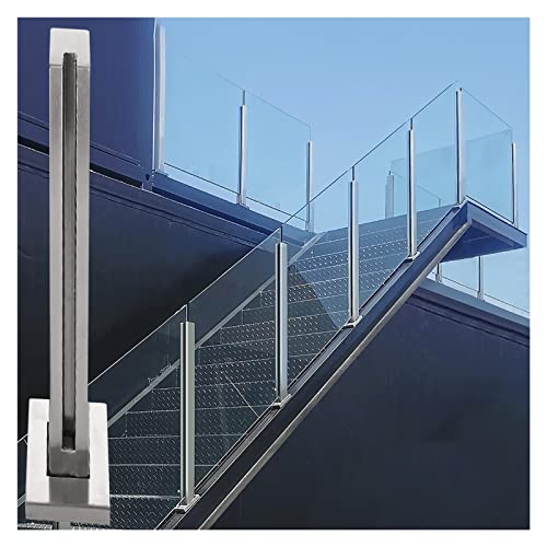 QAZXDRFG Gewerblicher Glasgeländerpfosten - Mittel-/End-/Eckpfosten, Klemmen für Dachboden-/Balkon-/Treppenzaunpaneele, Glasbalustersystem für Terrassen/Veranden, für 10–12 mm Dickes Glas QAZXDRFG Gewerblicher Glasgeländerpfosten - Mittel-/End-/Eckpfosten, Klemmen für Dachboden-/Balkon-/Treppenzaunpaneele, Glasbalustersystem für Terrassen/Veranden, für 10–12 mm Dickes Glas von QAZXDRFG