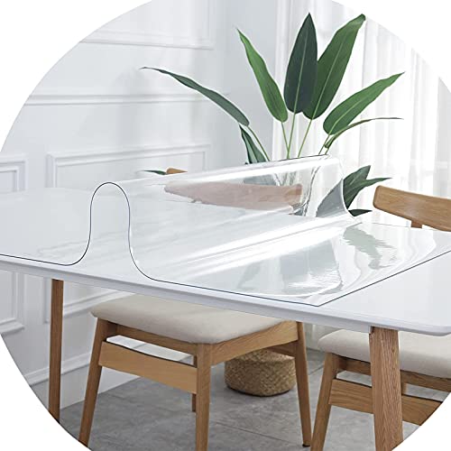 Transparente Tischdecke, Wachstuch-Tischschutz – Klare Kristall-Tischdecke für Zuhause/Küche/Schreibtisch – Tischdecke wasserdicht/ölbeständig/verbrühungshemmend – Benutzerdefinierte Größe – Tis Transparente Tischdecke, Wachstuch-Tischschutz – Klare Kristall-Tischdecke für Zuhause/Küche/Schreibtisch – Tischdecke wasserdicht/ölbeständig/verbrühungshemmend – Benutzerdefinierte Größe – Tis von QAZXDRFG