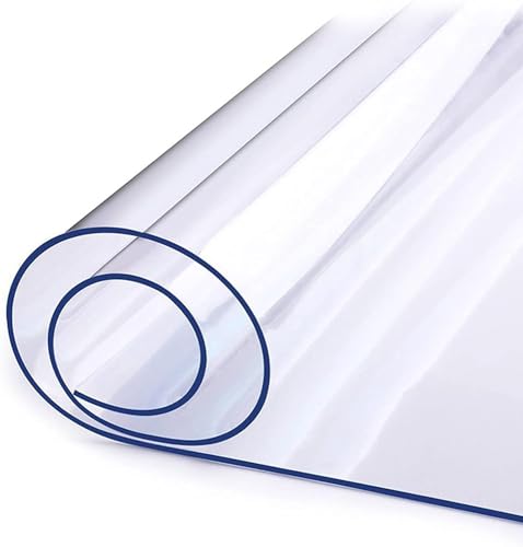 Transparenter Tischdeckenschutz 22 x 41 Zoll, 1 mm transparente wasserdichte Tischdecken aus PVC-Vinyl, anpassbare transparente Tischdecke, abwischbarer wasserdichter Tischdeckenschutz, für das Transparenter Tischdeckenschutz 22 x 41 Zoll, 1 mm transparente wasserdichte Tischdecken aus PVC-Vinyl, anpassbare transparente Tischdecke, abwischbarer wasserdichter Tischdeckenschutz, für das von QAZXDRFG
