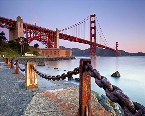 QAZZSF Malen Nach Zahlen Kit für Erwachsene, Golden Gate Bridge, San Francisco, 40x50 cm, Modern, Malen nach Zahlen Kit, Unisex, Nicht zusammenklappbar QAZZSF Malen Nach Zahlen Kit für Erwachsene, Golden Gate Bridge, San Francisco, 40x50 cm, Modern, Malen nach Zahlen Kit, Unisex, Nicht zusammenklappbar von QAZZSF