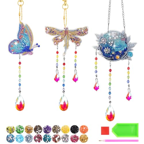 QBEJIME Diamond Painting Kinder Bastelset,Basteln Mädchen 6 7 8 9 10 Jahre, Windspiel Bastelset Mädchen 8 Jahre, Sonnenfänger Kristalle Zum Aufhängen Windspiel Basteln (Schmetterling+Libelle+Blumen) QBEJIME Diamond Painting Kinder Bastelset,Basteln Mädchen 6 7 8 9 10 Jahre, Windspiel Bastelset Mädchen 8 Jahre, Sonnenfänger Kristalle Zum Aufhängen Windspiel Basteln (Schmetterling+Libelle+Blumen) von QBEJIME