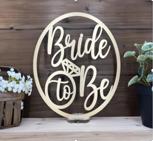Holzschild "Bride to Be", Brautparty, Verlobungsparty-Dekorationen für Junggesellinnenabschied, Verlobung, Hochzeit, Brautparty, Partyzubehör Holzschild "Bride to Be", Brautparty, Verlobungsparty-Dekorationen für Junggesellinnenabschied, Verlobung, Hochzeit, Brautparty, Partyzubehör von QBFWETY