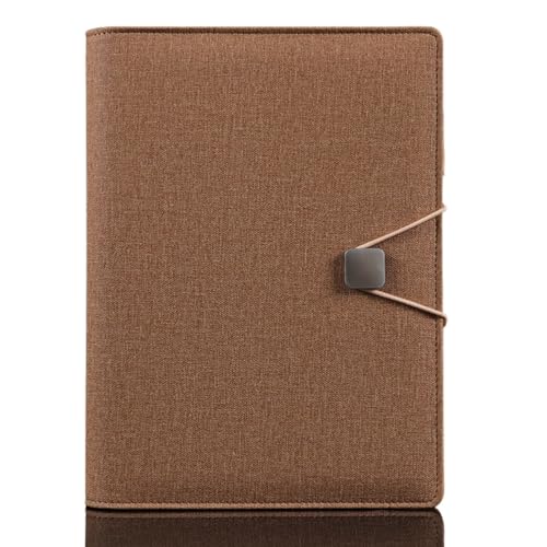 QBGJDOGE Business Notizbuch Hochwertige Meeting Notizbuch Spirale 6 Loch Tagebuch Planer Agenda Verdickt Filofax Schön A5 Tagebuch Persönlich Für Arbeit, Lernen, (Khaki) von QBGJDOGE