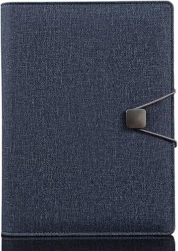QBGJDOGE Business Notizbuch Hochwertige Meeting Notizbuch Spirale 6 Löcher Tagebuch Planer Agenda Verdickt Filofax Schön A5 Tagebuch Persönlich Für Arbeit, Lern(Blue) von QBGJDOGE
