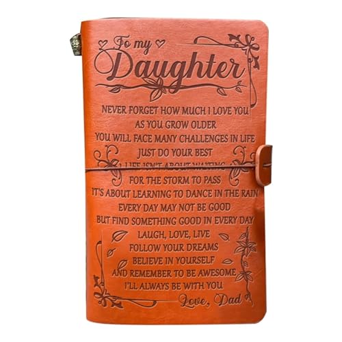 QBGJDOGE Notizbuch, Skizzenbuch aus Leder, handgefertigt, Tagebuch, Notizbuch, Tagebuch, Handkonto for meine Tochter, for Arbeit, Studium(Mn372) von QBGJDOGE