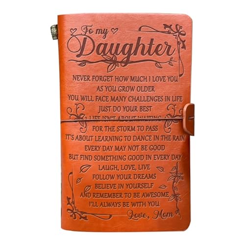 QBGJDOGE Notizbuch, Skizzenbuch aus Leder, handgefertigt, Tagebuch, Notizbuch, Tagebuch, Handkonto for meine Tochter, for Arbeit, Studium(Mn373) von QBGJDOGE