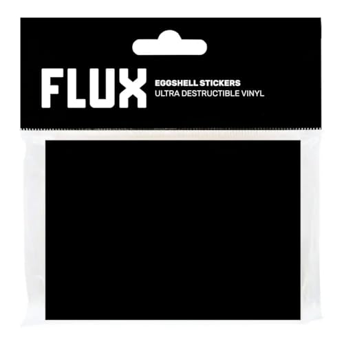 Flux Eierschalen-Aufkleber – Ultra zerstörbares Vinyl – 50 Stück (schwarz) von QBIX