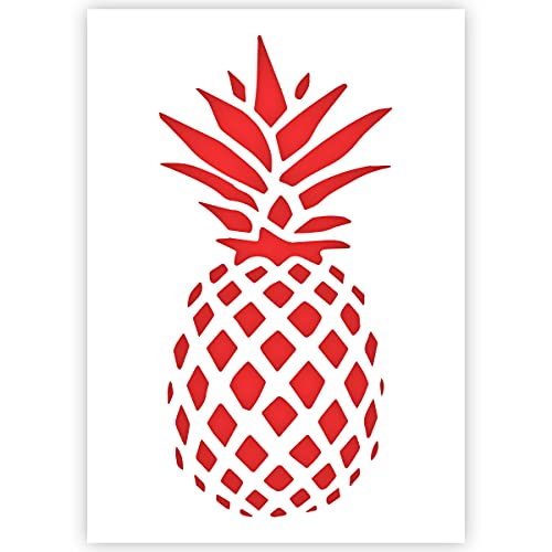 QBIX Ananas-Schablone - Ananas-Schablone - DIY Ananas-Kunst - Größe A3 - wiederverwendbare kinderfreundliche DIY Schablone für Malerei, Backen, Handwerk, Wand, Möbel QBIX Ananas-Schablone - Ananas-Schablone - DIY Ananas-Kunst - Größe A3 - wiederverwendbare kinderfreundliche DIY Schablone für Malerei, Backen, Handwerk, Wand, Möbel von QBIX
