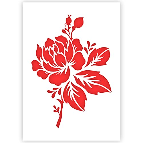 QBIX Blumen-Schablone – Lotusblume – A3 – Wiederverwendbare DIY Schablone zum Malen, Backen, Basteln, Wand, Möbel von QBIX