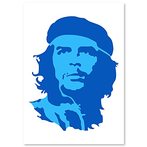 QBIX Che Guevara Schablone - 2 Schichten A3 Größe - Wiederverwendbare Kinderfreundliche DIY Schablone zum Malen, Backen, Basteln, Wand, Möbel von QBIX