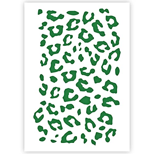 QBIX Schablone mit Leopardenmuster, zum Malen auf Holz, Leinwand, Papier, Stoff, Boden, Wand und Fliesen, wiederverwendbare DIY-Kunst- und Bastelschablonen (A3 (29,7 x 42 cm) von QBIX