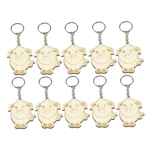 QBTZLATJ 10pcs Set Holz Cartoon Tier DIY Schlüsselbund Anhänger dekorativ für Jungen und Mädchen QBTZLATJ 10pcs Set Holz Cartoon Tier DIY Schlüsselbund Anhänger dekorativ für Jungen und Mädchen von QBTZLATJ