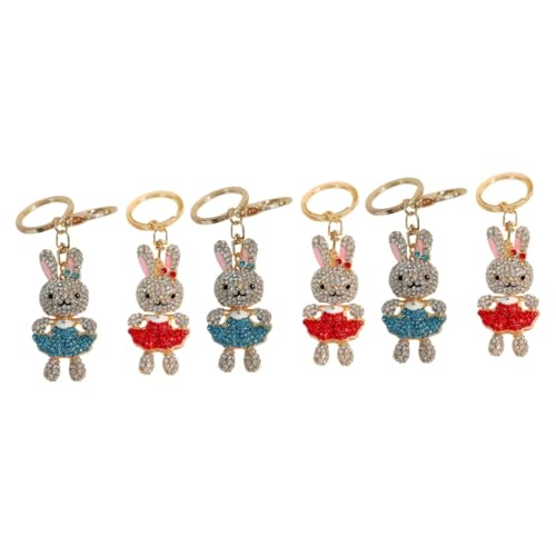 QBTZLATJ 6 PCs Kaninchen Keychain -Strass -Hasen -Schlüsselbunny Key Ring Hase Keychain Plüsch flauschiger Bunny Keychain Feng Shui Schlüsselbeutel Anhänger Metall kleine Tiere Kinder Geburtstag QBTZLATJ 6 PCs Kaninchen Keychain -Strass -Hasen -Schlüsselbunny Key Ring Hase Keychain Plüsch flauschiger Bunny Keychain Feng Shui Schlüsselbeutel Anhänger Metall kleine Tiere Kinder Geburtstag von QBTZLATJ