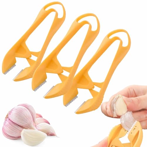 Schneller und tragbarer Knoblauchschäler, Pinzettenwerkzeug aus Edelstahl for Knoblauchschäler, einfaches und schnelles Knoblauchschälen zur Vermeidung von Gerüchen an Ihren Händen(3 pcs) von QCDZSW