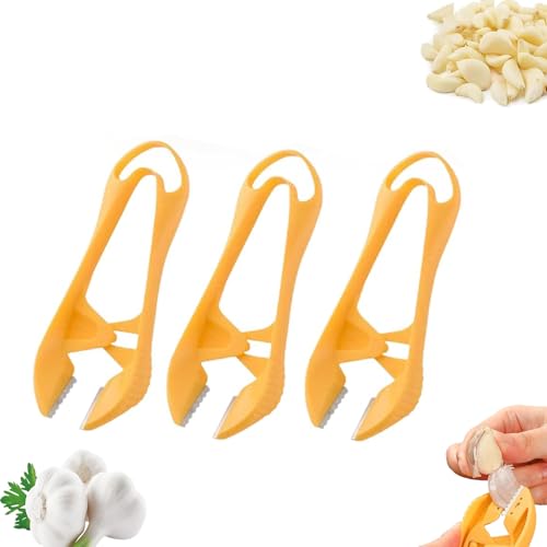Schneller und tragbarer Knoblauchschäler, manueller Knoblauchschäler, Hautentferner, Knoblauchschälklammern, Küchengerät, multifunktionale Knoblauchschälzange, Pinzette(3pcs) von QCDZSW