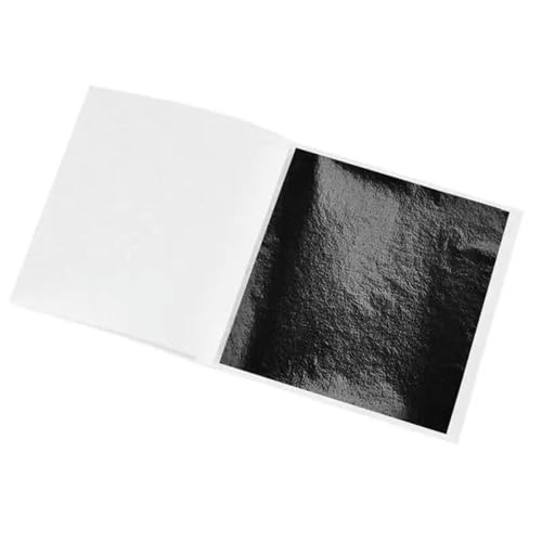 Goldes Papier, 100 Stück Folienblätter 8,5 x 8,5 cm, mehrfarbig, for Vergolden, Basteln(Black) von QCKNKMGG