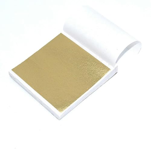 Goldes Papier, 100 Stück Imitation Gold Silber Kupfer Folie Papier Mehrfarbig for Harz Kerze Handwerk(Imitation Copper Foi) von QCKNKMGG