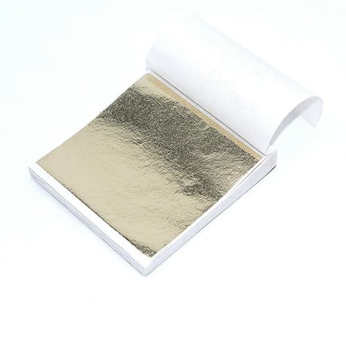 Goldes Papier, 100 Stück Imitation Gold Silber Kupfer Folie Papier Mehrfarbig for Harz Kerze Handwerk(Imitation Gold) von QCKNKMGG