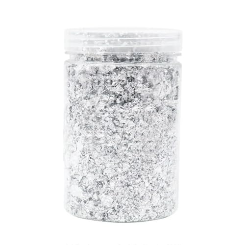 Goldes Papier, 3 g 4 g 5 g 10 g Folie Glitzerflocken Pailletten Konfetti Mehrfarbig(A11-siliver 10g) von QCKNKMGG