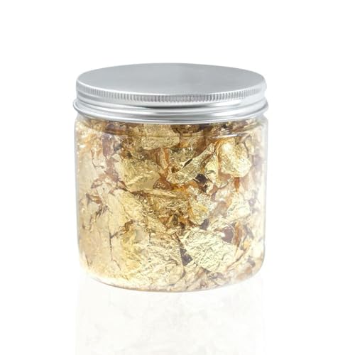 Goldes Papier, 3 g Folien-Pailletten for Nagelkunst und Bastelarbeiten in Mehrfarbig(Gold Box - 3g) von QCKNKMGG